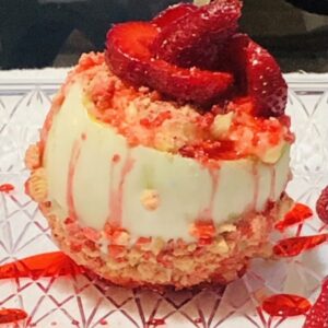 Strawberry Crunch Stuffed Cheesecake Apple